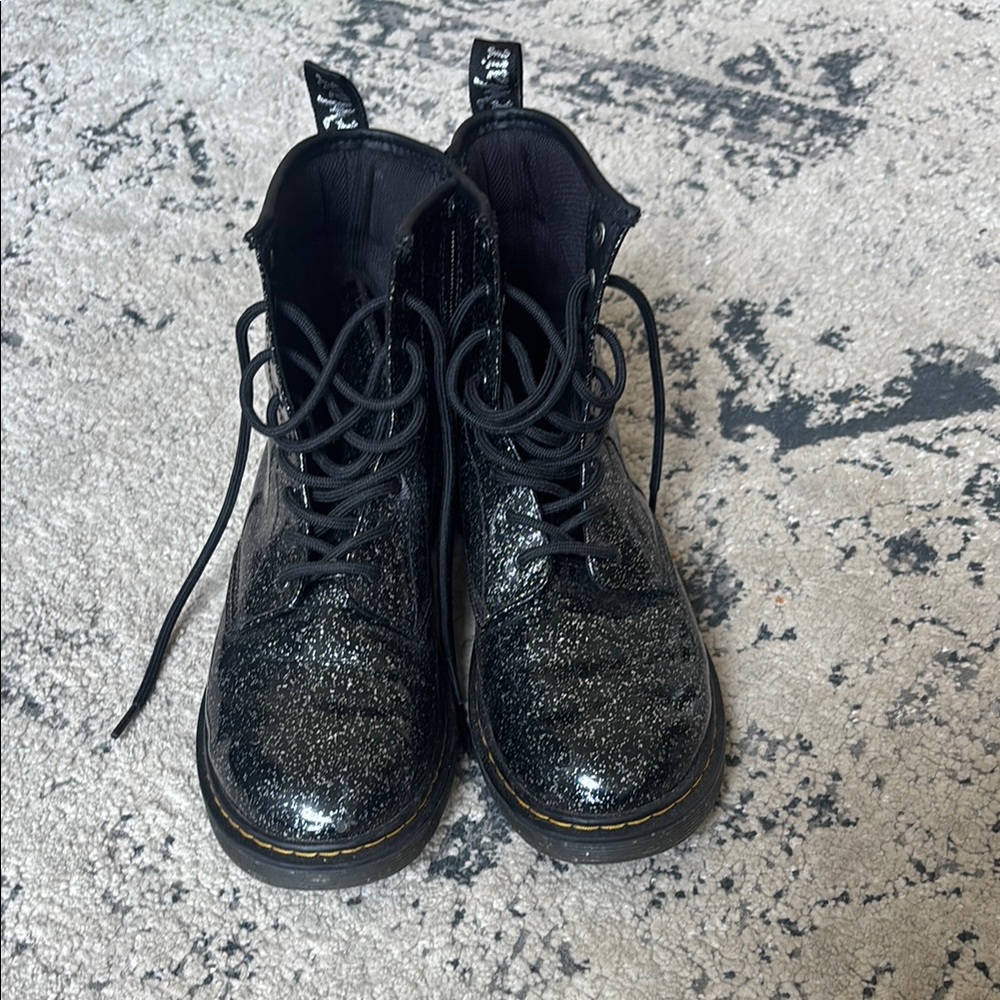 Dr. Martens Black Combat Boots with Chunky Soles